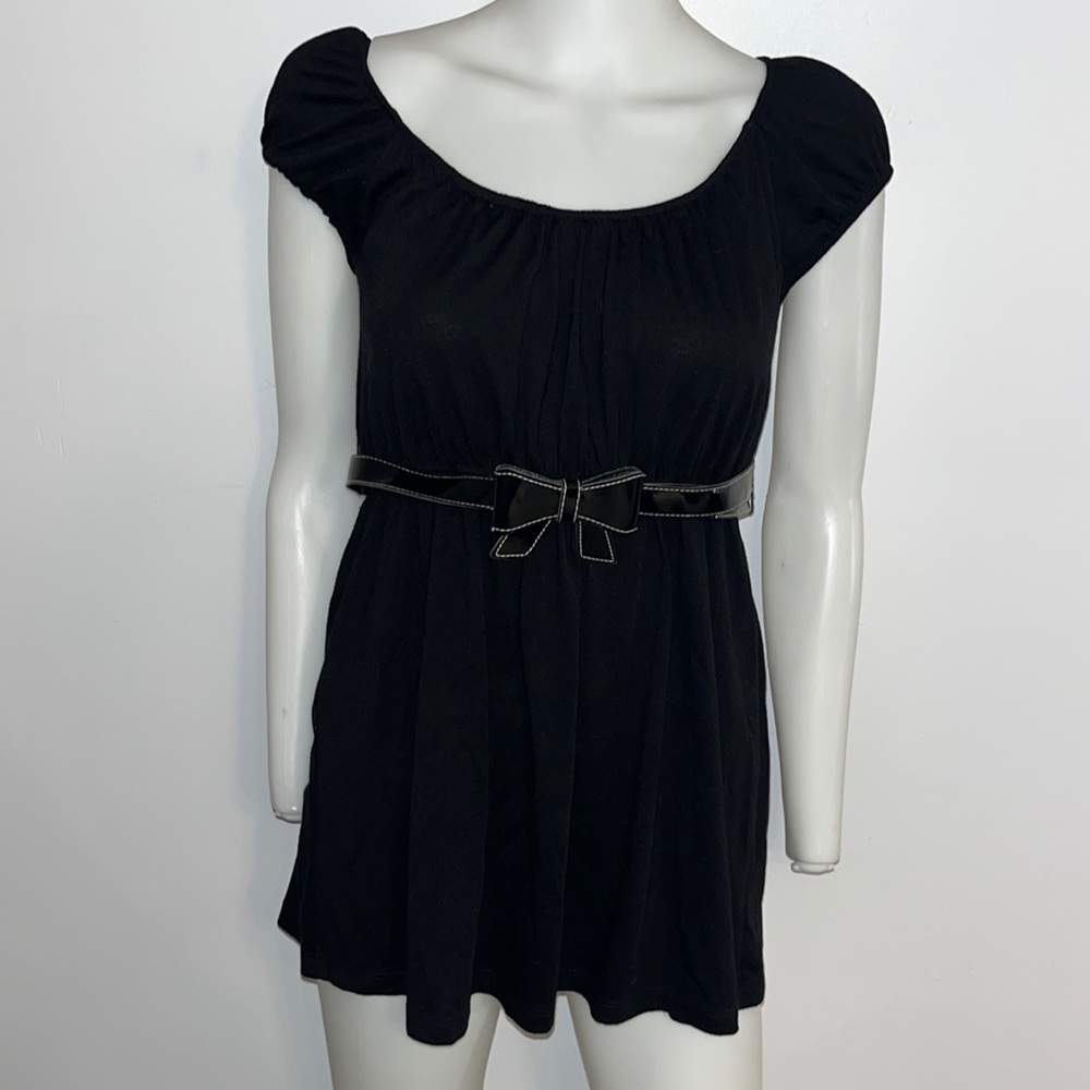 R jean blouse womens top size L
